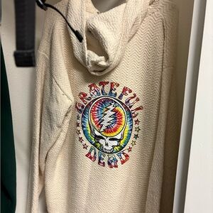 Grateful Dead Cream Hooded Pullover Sweater
